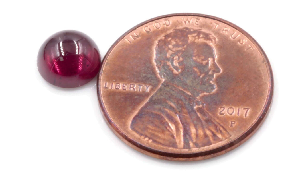 Garnet Natural Garnet January Birthstone Purple Garnet Garnet gemstone Rhodolite Garnet Garnet cabochon Red garnet DIY 7mm 1.97ct-Planet Gemstones