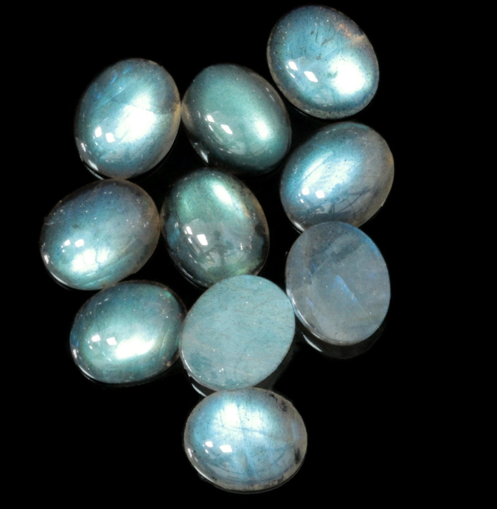 Natural Labradorite Gemstone Genuine Labradorite Blue labradorite Labradorite Cabochon Labradorite Stone DIY Jewelry 12x10mm, 5.77ct-Planet Gemstones
