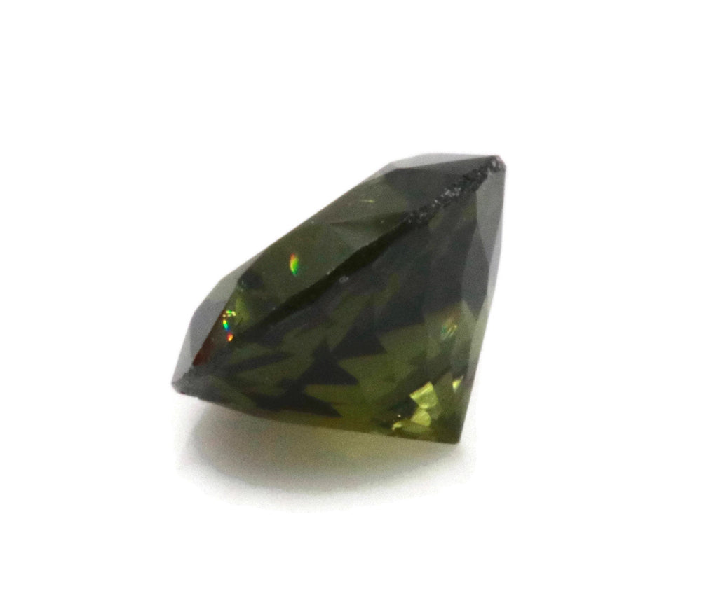 Natural Green Zircon Gemstone Faceted Green Zircon Loose Stone December Birthstone Genuine Green Zircon Stone Round 2.50ct 4mm SKU:113057-Planet Gemstones