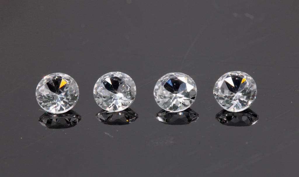 White sapphire Round 4mm-Planet Gemstones