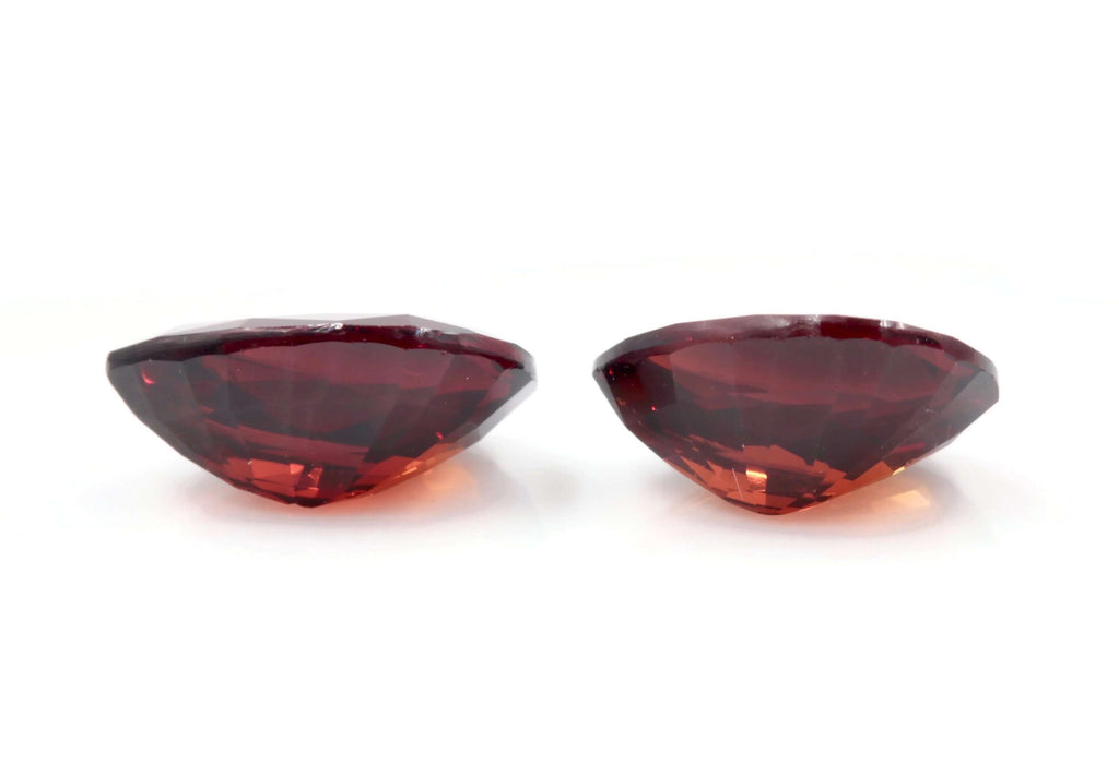 Hessonite Garnet Natural Hessonite Orange Garnet gemstone Hessonite Garnet Pair 11x8mm PR 6.50ct Loose Stones SKU:113127-Planet Gemstones