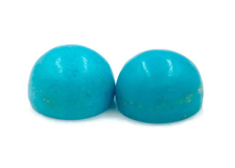 Natural Turquoise Gemstone Cabs Turquoise Cabochon Sleeping Beauty Turquoise DIY Jewelry Rd 6mm DIY 13ct Jewelry Supplies SKU:113069-Planet Gemstones