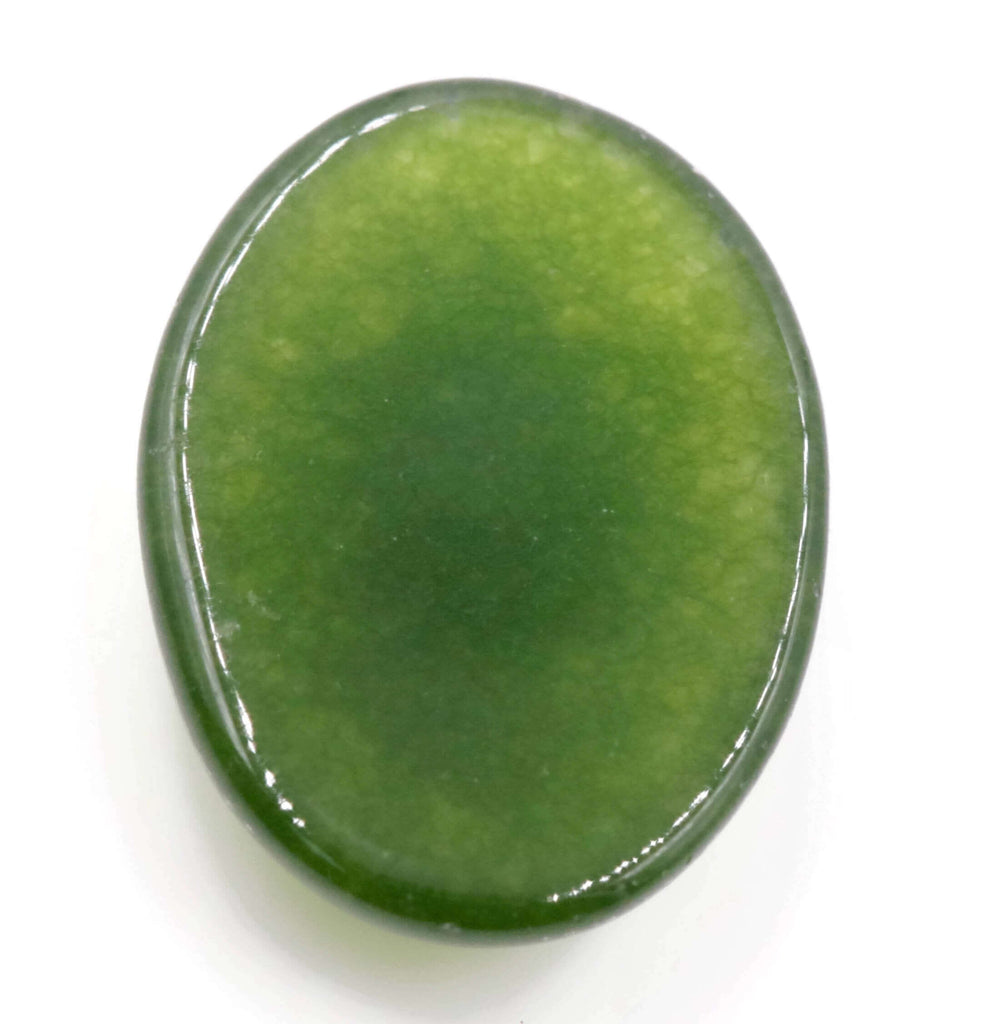 Green Jade Nephrite Natural Quartzite gemstone loose quartzite stone Green Quartzite, Green Nephrite DIY Jade 15x11mm Ov 5.25ct SKU:113095-Planet Gemstones