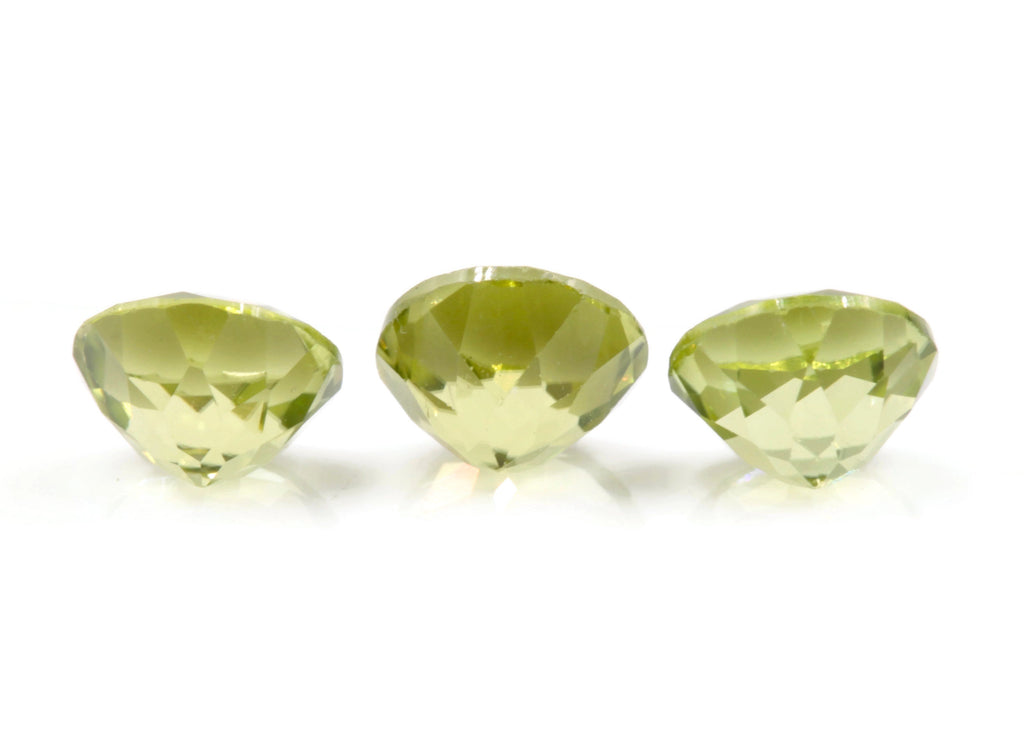 Peridot Natural Peridot Green Peridot Peridot Gemstone August Birthstone DIY Jewelry Supplies Peridot Lot 3 RD 5mm 1.60ct SKU:113019-Planet Gemstones