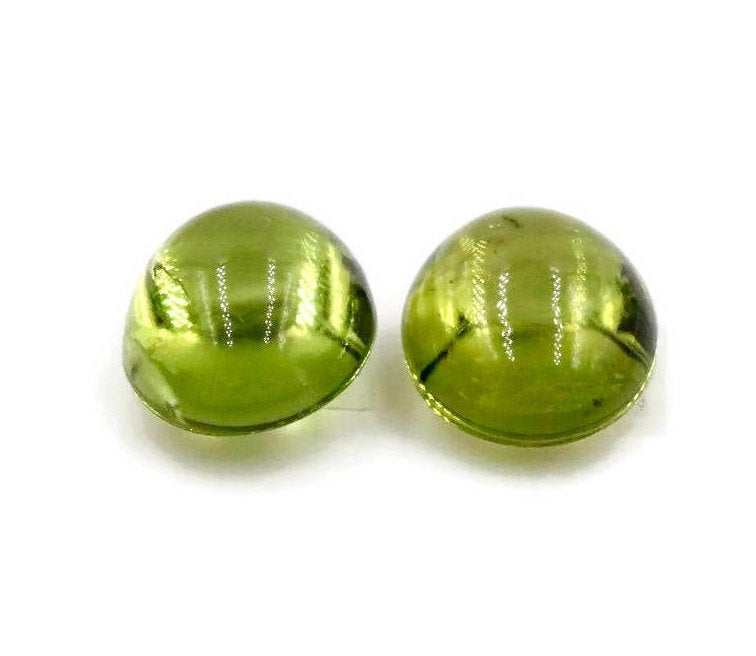 Peridot Natural Peridot Cabochon Green Peridot Gemstone August Birthstone DIY Jewelry Peridot OV 8x6mm 3.50ct Gift for Her SKU:113044-Planet Gemstones