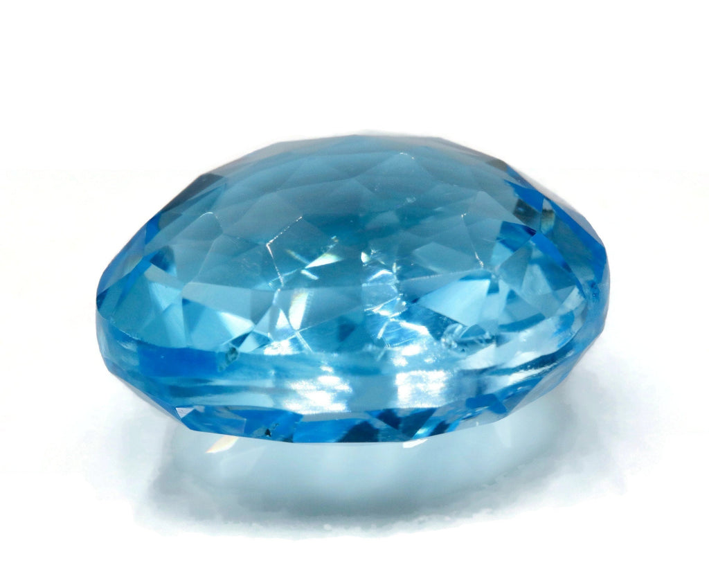 Natural Blue Topaz Gemstone Genuine Blue Topaz Faceted November Birthstone Blue Topaz Loose Blue Topaz Bead drop PR 24x22mm 46ct SKU:113102-Planet Gemstones