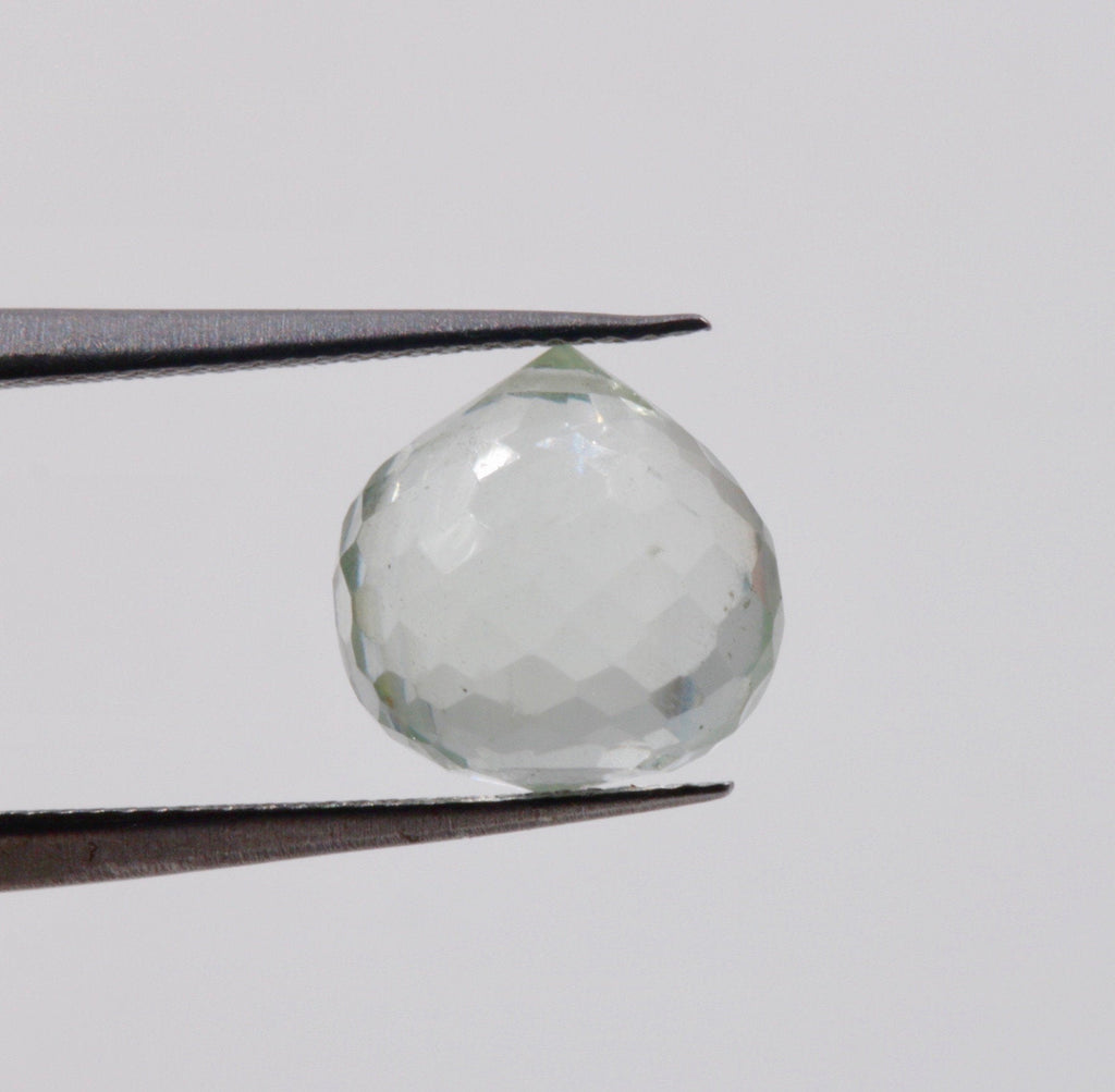 Natural Green Amethyst Pear shape green faceted genuine amethyst DIY Jewelry Supply Pear Shape 8mm, 15.89ct DIY Jewelry Supplies SKU:113114-Planet Gemstones
