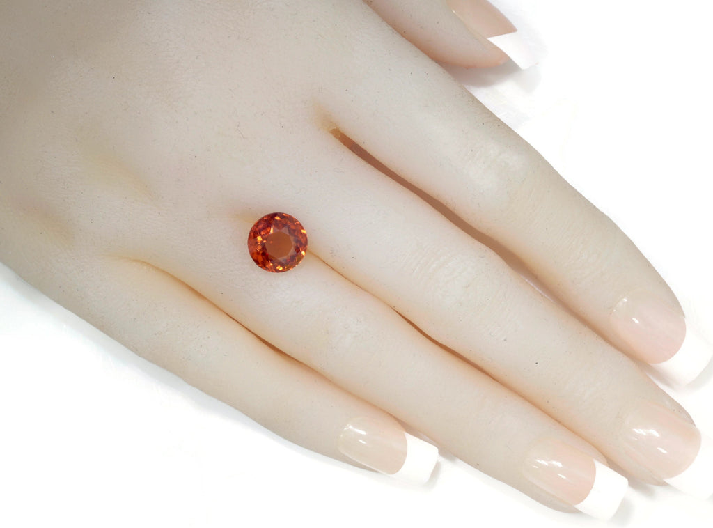 Natural Spessartite Garnet Round 9.5mm 3.67cts-Planet Gemstones
