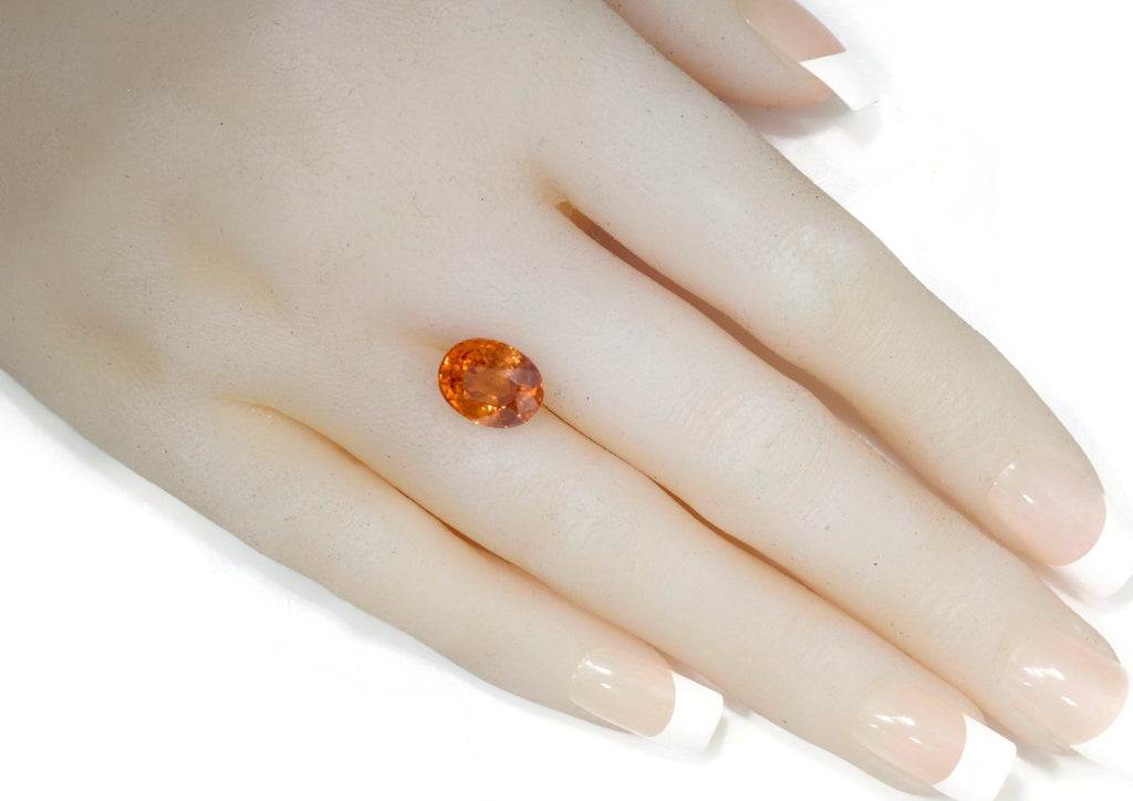 Spessartite | Natural Spessartite Garnet | Mandarin Spessartite Garnet | Orange Garnet |January Gemstone | OV 11x8.6mm 5.09ct SKU:112938-Planet Gemstones
