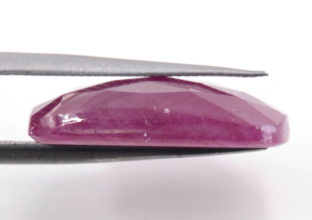 Natural Ruby DIY Jewelry Supply Ruby July Birthstone Rose Cut Ruby Gemstone Genuine Ruby Ruby 9.67ct 17x10mm Ruby Rose cut SKU:113065-Ruby-Planet Gemstones