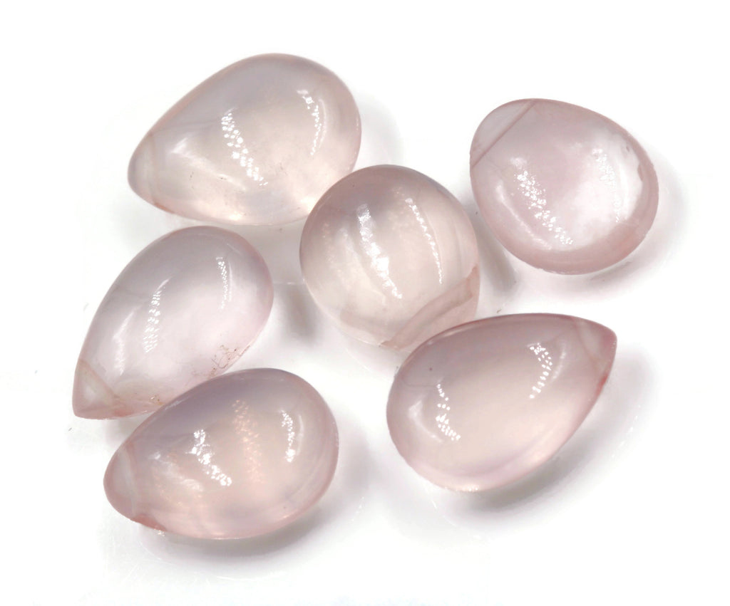 Natural Rose Quartz Gemstone Rose Quartz Stones Pink Quartz Stone Rose Quartz Drops DIY Jewelry Supplies PE 12X9mm 23.83ct SKU:113115-Planet Gemstones