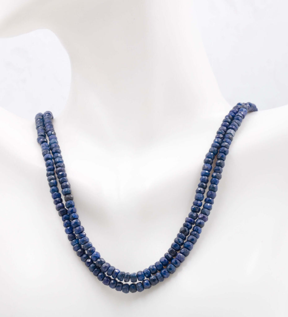 Genuine Sapphire Necklace Blue Sapphire Necklace Sapphire gemstone beads Blue gemstone necklace Sapphire Beaded Necklace SKU:113222-Planet Gemstones