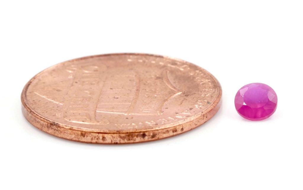 Lab grown Ruby Round 50pcs-Planet Gemstones