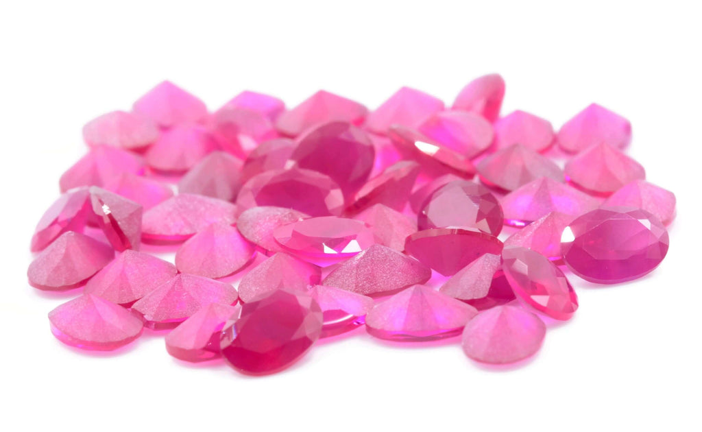 Lab grown Ruby Gemstone 50 pcs Oval Ruby DIY Jewelry Supplies Ruby Loose Stone July Birthstone Ruby Jewelry Faceted Ruby Jewelry SKU:113241-Planet Gemstones