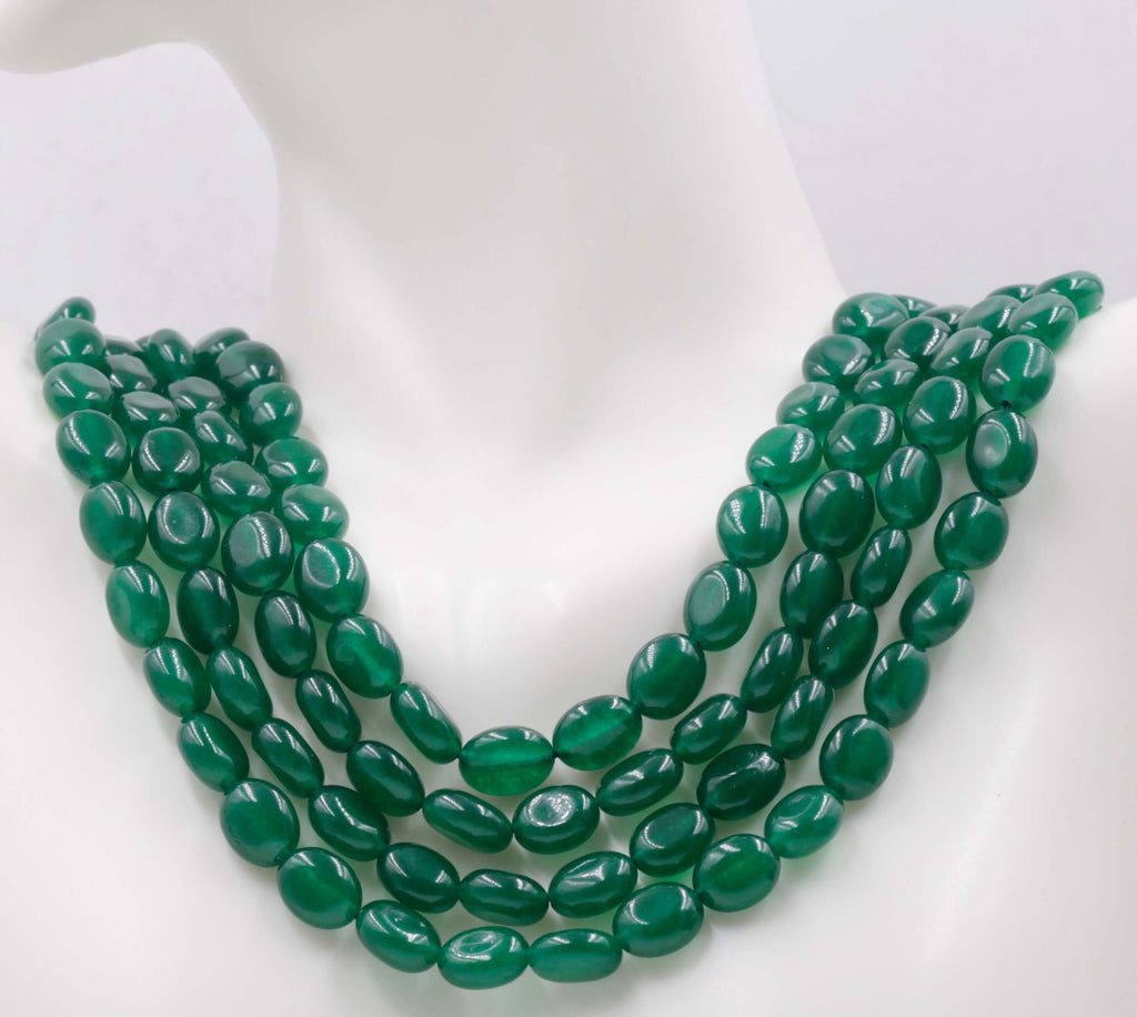 Genuine Emerald Beads Emerald Necklace Green gemstone Beads Emerald Gemstone Beads Green Jade Necklace Jade Bead Necklace SKU:113273,113274-Emerald-Planet Gemstones