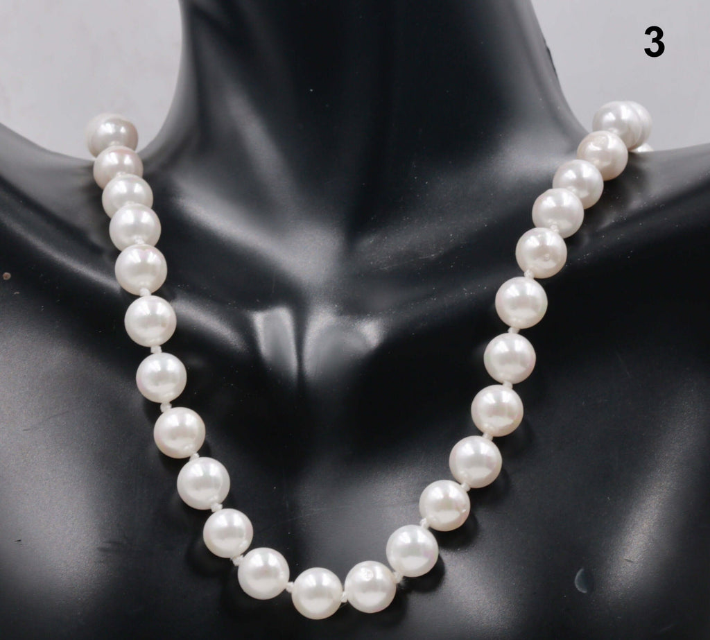 Fresh Water Pearls Real pearl necklace Cultured pearls Small pearl Necklace Natural white pearl Bulk Pearl SKU:113256,113259,113260-Planet Gemstones