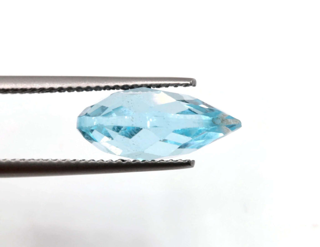 Blue Topaz Natural Blue Topaz London Blue topaz December BirthStone Blue Topaz Drops DIY Jewelry Supply PE 14x10mm Approx 13ct SKU:113210-Planet Gemstones