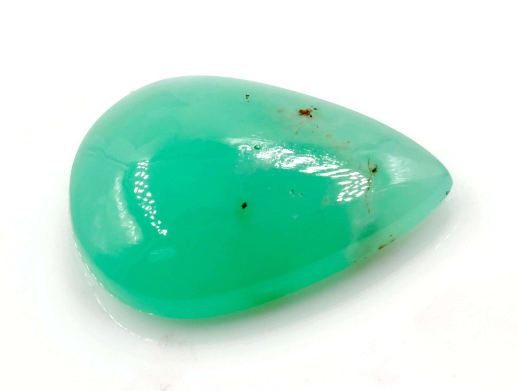 Green Chrysophrase Natural Cabochon Chrysophrase gemstone Chrysophrase loose stone DIY Green Chrysophrase PE 23x16mm Approx 15ct SKU:113204-Planet Gemstones