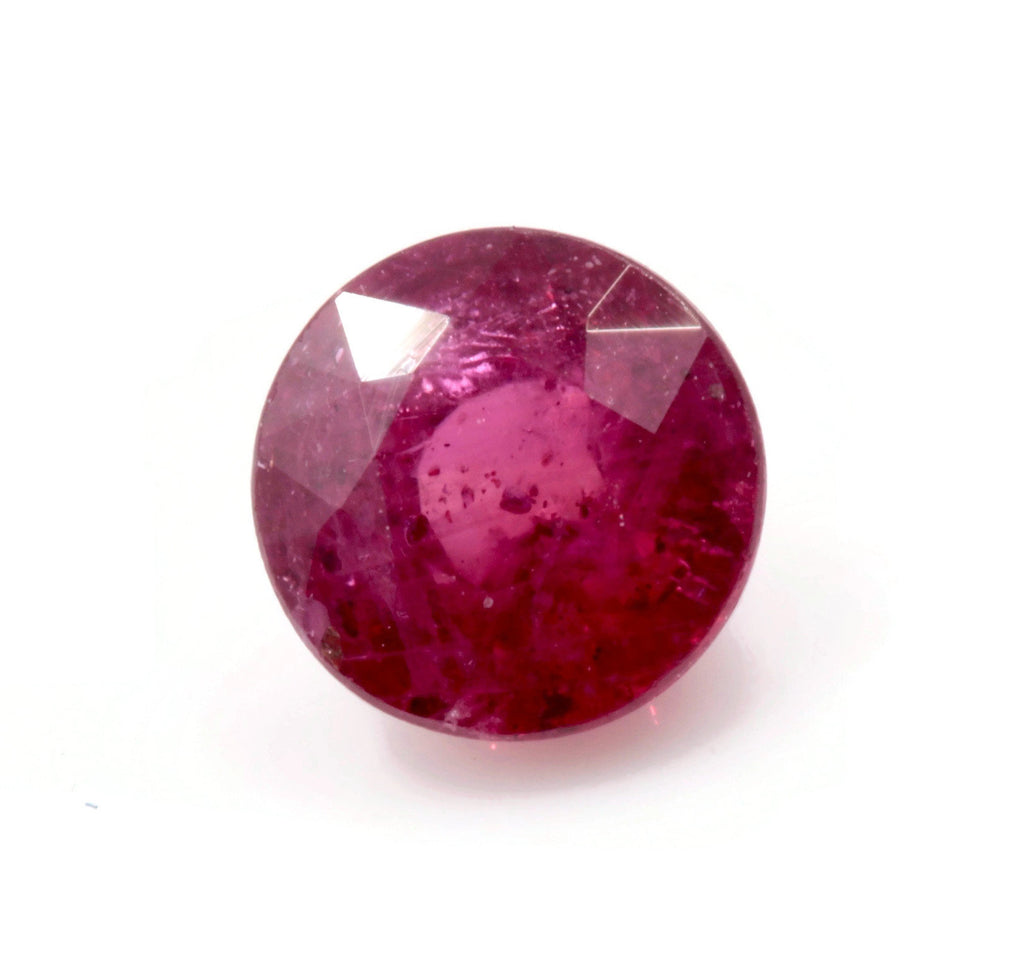 Natural Red Sapphire Gemstone Faceted Sapphire Loose Stone loose sapphire Birthstone Sapphire Red Sapphire RD 0.60ct 5mm SKU:113206-Planet Gemstones