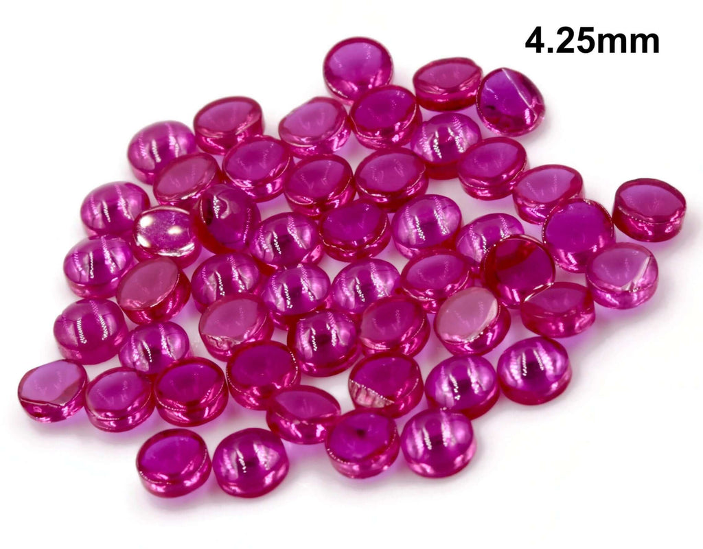 Lab Created Ruby Round 50 Pcs-Planet Gemstones