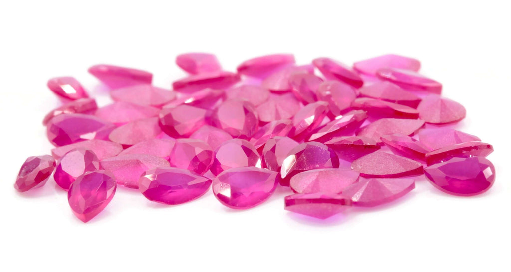 Lab Grown Ruby Pear 50pcs-Planet Gemstones