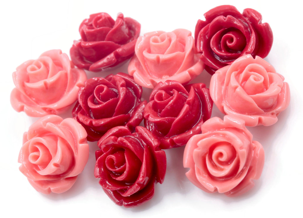 Coral Flower Beads 12mm-Coral-Planet Gemstones