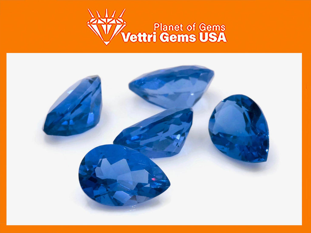 Natural Flourite Flourite Crystal Flourite Flourite Stone Blue Flourite Pear 15x10mm DIY Jewelry Supplies Color Change Flourite-Planet Gemstones