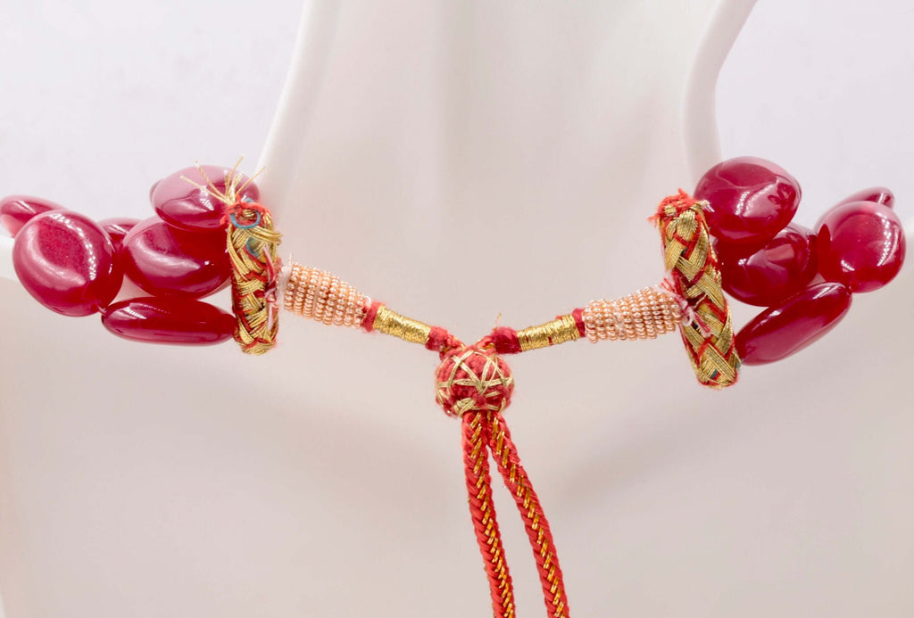 Genuine ruby Quartz Ruby Quartz necklace ruby Quartz beads ruby Quartz beads necklace for women ruby necklace SKU: 114345,114346-Ruby-Planet Gemstones