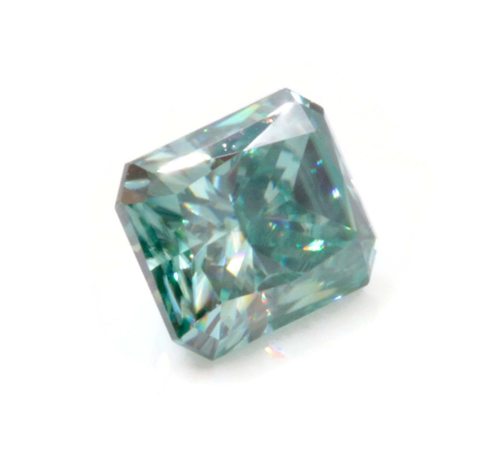 Green Moissanite Radiant Cut-Moissanite-Planet Gemstones