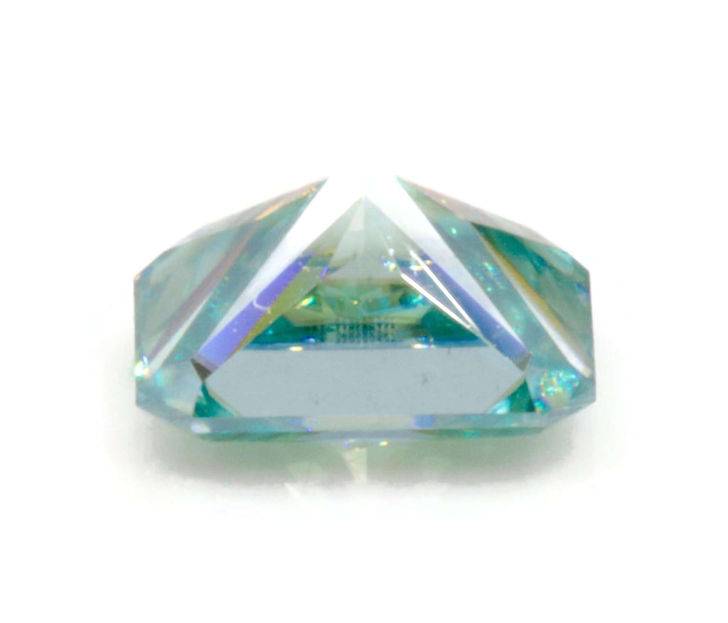 Cyan Blue Moissanite Moissanite Gemstone Faceted Moissanite Loose Stone Emerald Cut Moissanite 7X5mm, 8X6mm SKU: 114499,114500-Moissanite-Planet Gemstones