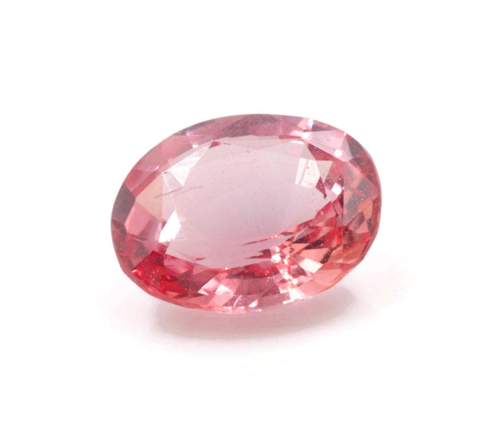 Natural Padparadscha sapphire 7.5x6.1mm 1.29ct Sapphire Gemstone Jewelry September Birthstone wedding gemstone SKU: 112913-Planet Gemstones