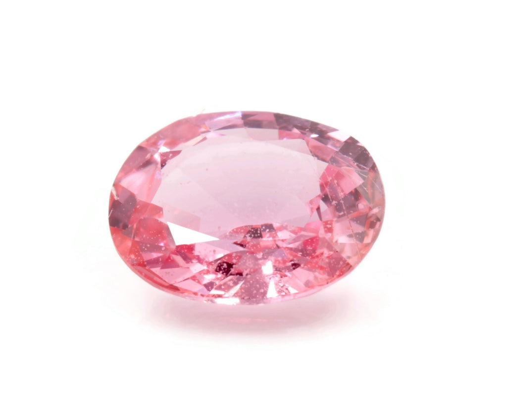Natural Padparadscha sapphire 6.2x7.5mm 1.38ct Sapphire Gemstone Jewelry September Birthstone wedding gemstone SKU:112911-Planet Gemstones