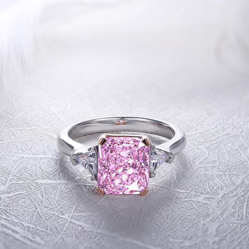 Womens luxury daily wear halo ring with Pink, Yellow and white jewelems diamonds-RING-Planet Gemstones