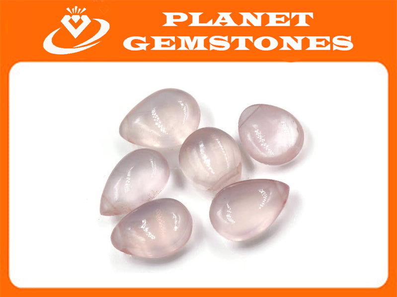 Natural Rose Quartz Gemstone Rose Quartz Stones Pink Quartz Stone Rose Quartz Drops DIY Jewelry Supplies PE 12X9mm 23.83ct SKU:113115-Planet Gemstones