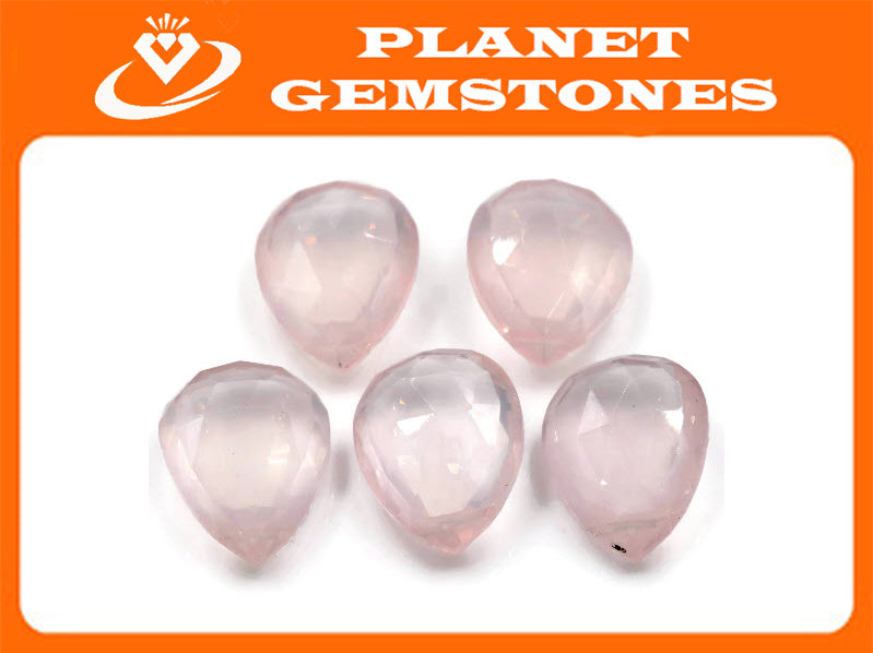 Natural Rose Quartz Gemstone Rose Quartz Stones Pink Quartz Stone Rose Quartz Drops DIY Jewelry Supplies DIY Jewelry Supplies-Planet Gemstones