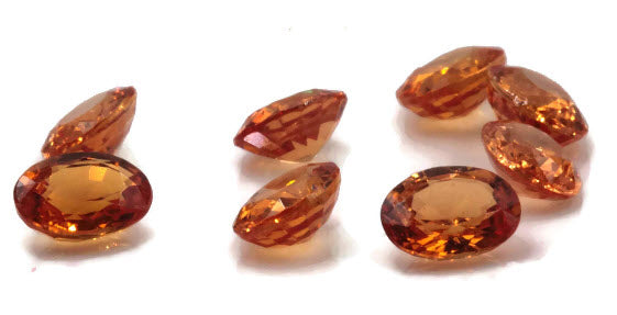 Orange Sapphire Oval 4x5mm-Planet Gemstones