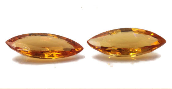 Natural Sapphire Orange Sapphire Marquise Sapphire loose sapphire Birthstone Orange Sapphire, 10x4.5mm, Marquise pair DIY Jewelry Supplies-Planet Gemstones