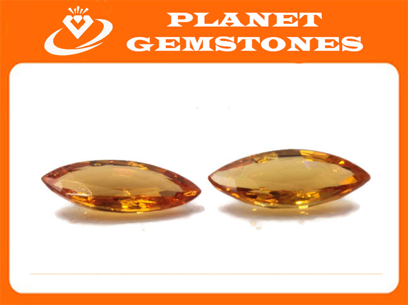 Orange Sapphire Marquise 10x4mm-Planet Gemstones
